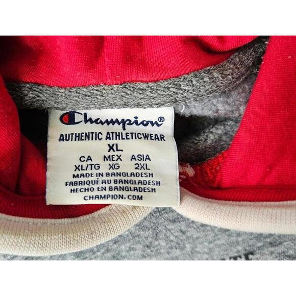 Champion San Diego State Aztecs Hoodie Sweatshirt Gray Red White Unisex XL - Picture 3 of 9